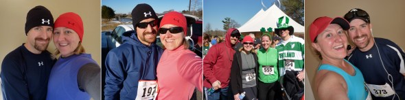 L to R: January (Hangover Classic 10K), February (Mid-Winter Classic 10-Miler), March (Paddy's 5-Miler) and April (Great Bay Half Marathon)