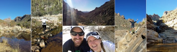 Water, water everywhere and not a drop to drink. Scenes from our trail run to Seven Falls inside Bear Canyon.